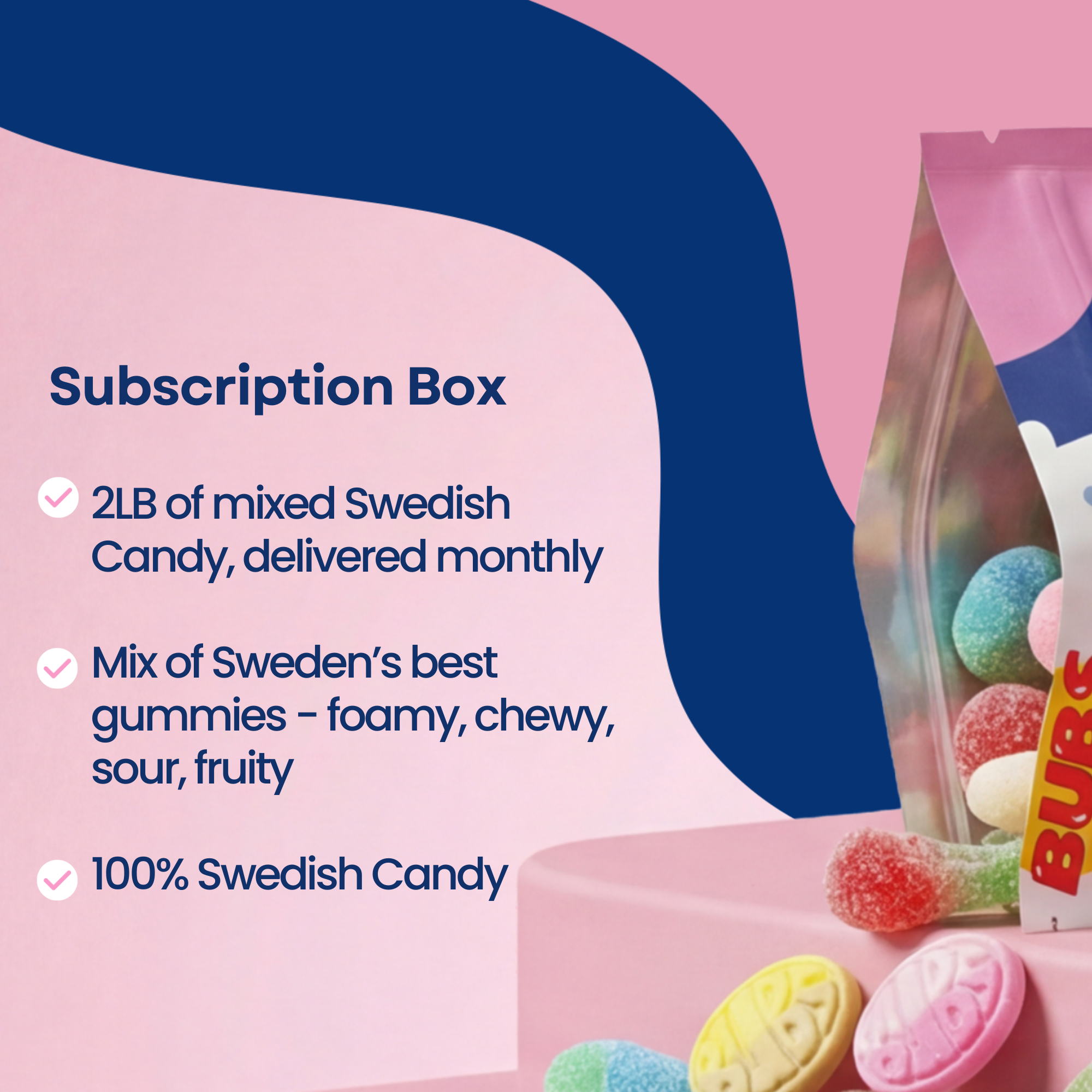 The Swedish Candy Box - 2LB Monthly Candy Drop